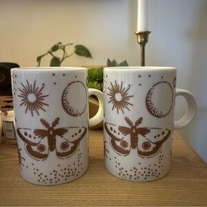 Danica Studio Mystique Mug Set of Two Celestial Botanical Witchy 14oz RARE